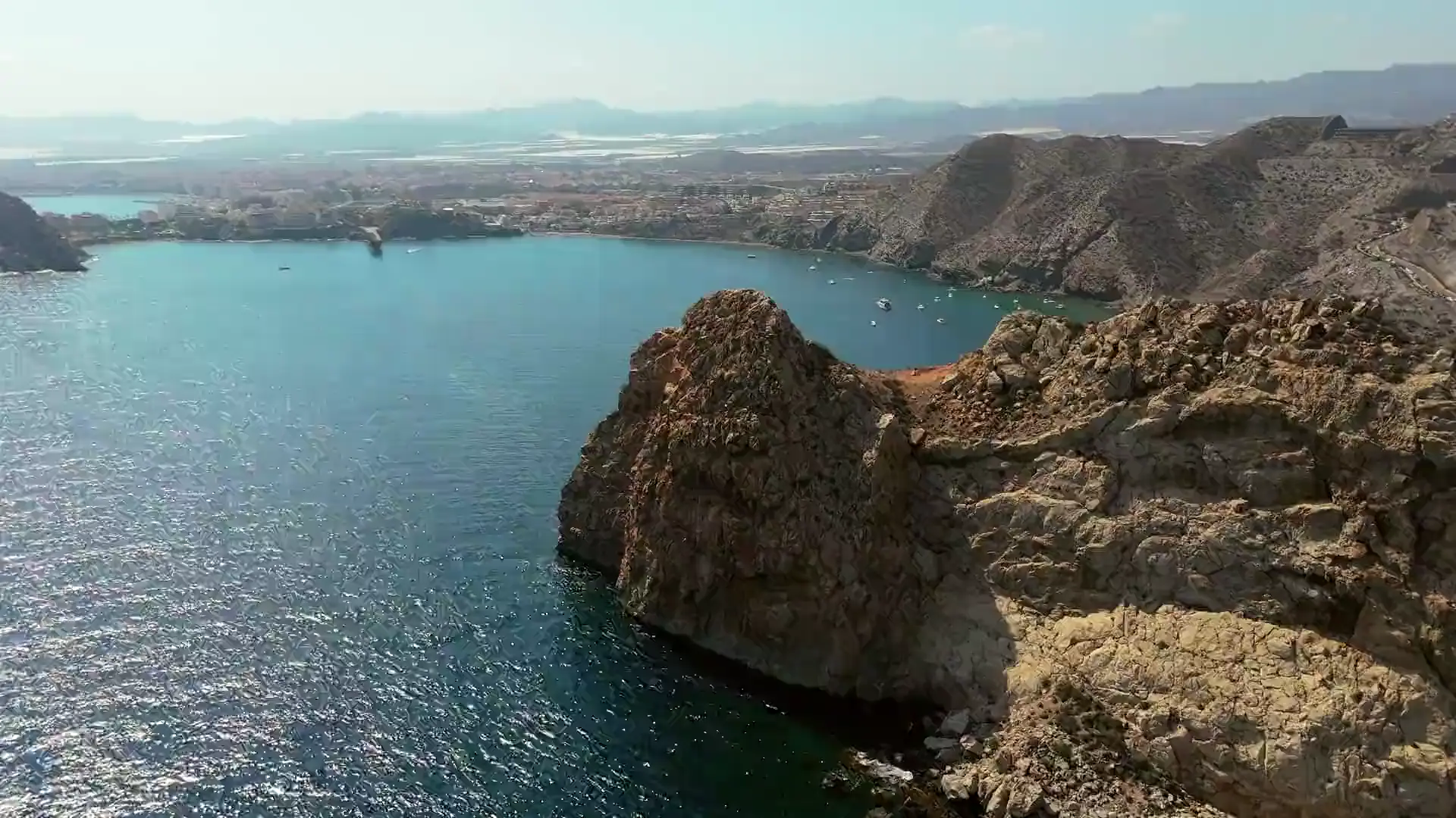 La bahía de Loreto desde el promontorio